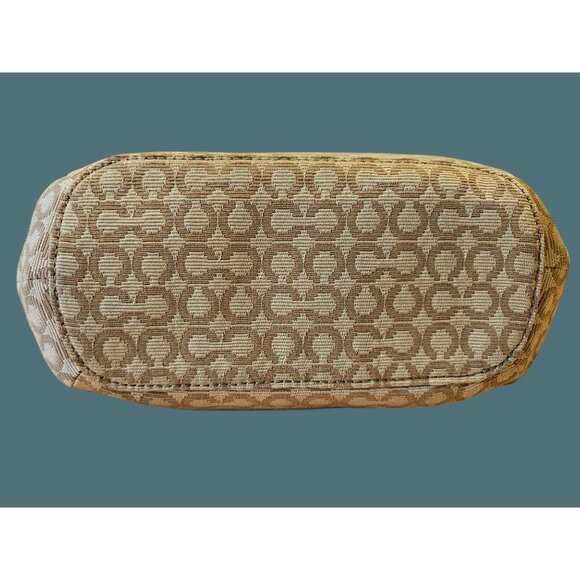 Coach Madison Needelpoint Op Art Fabric Small Top Handle/Crossbody Bag - Picture 4 of 9